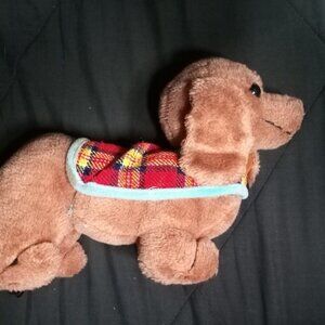 Vintage Fun Farm Weiner Dog Stuffed Animal Plush